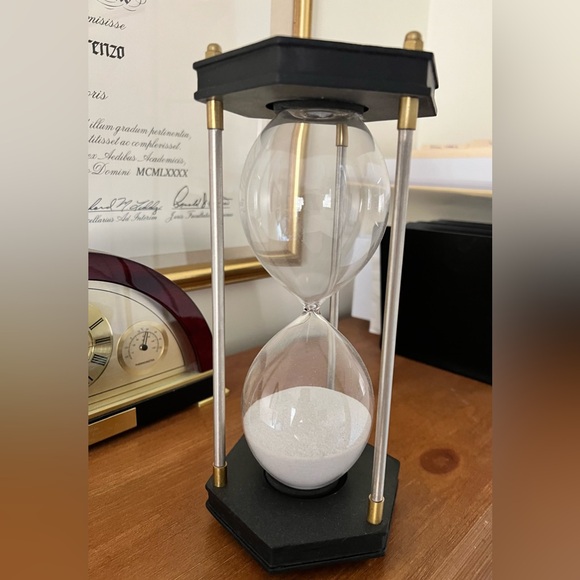 Pottery Barn Other - Elegant Hourglass with Black and Gold Accents